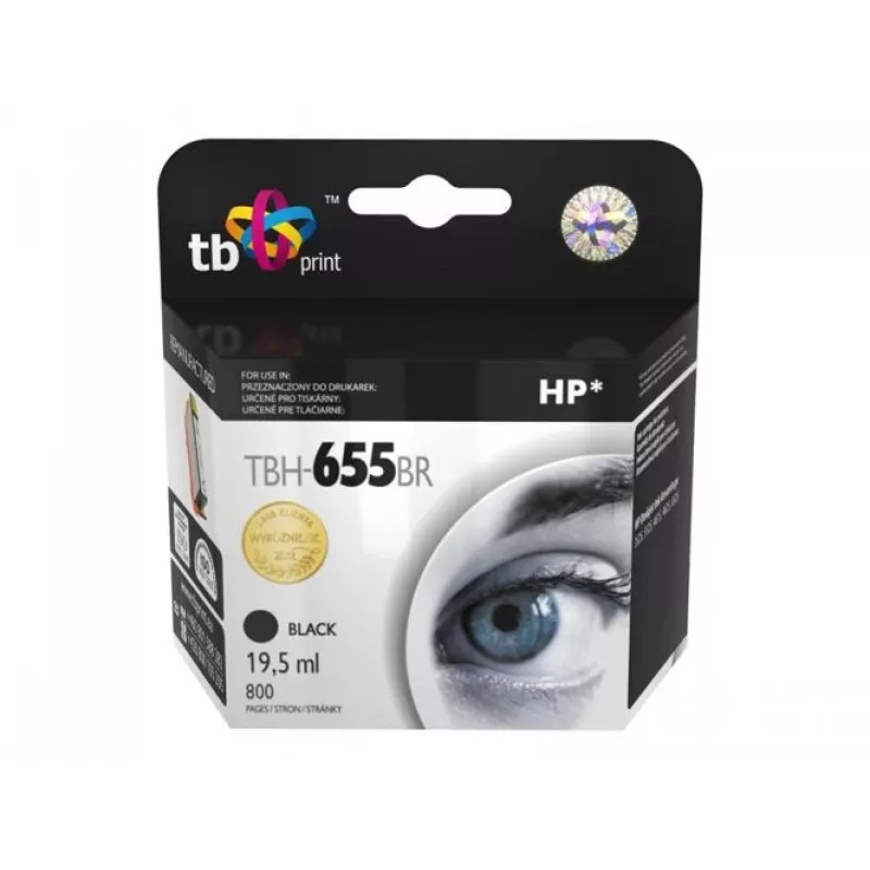 Ink. Cartridge TB Compatible with HP 655, Black, Ref.