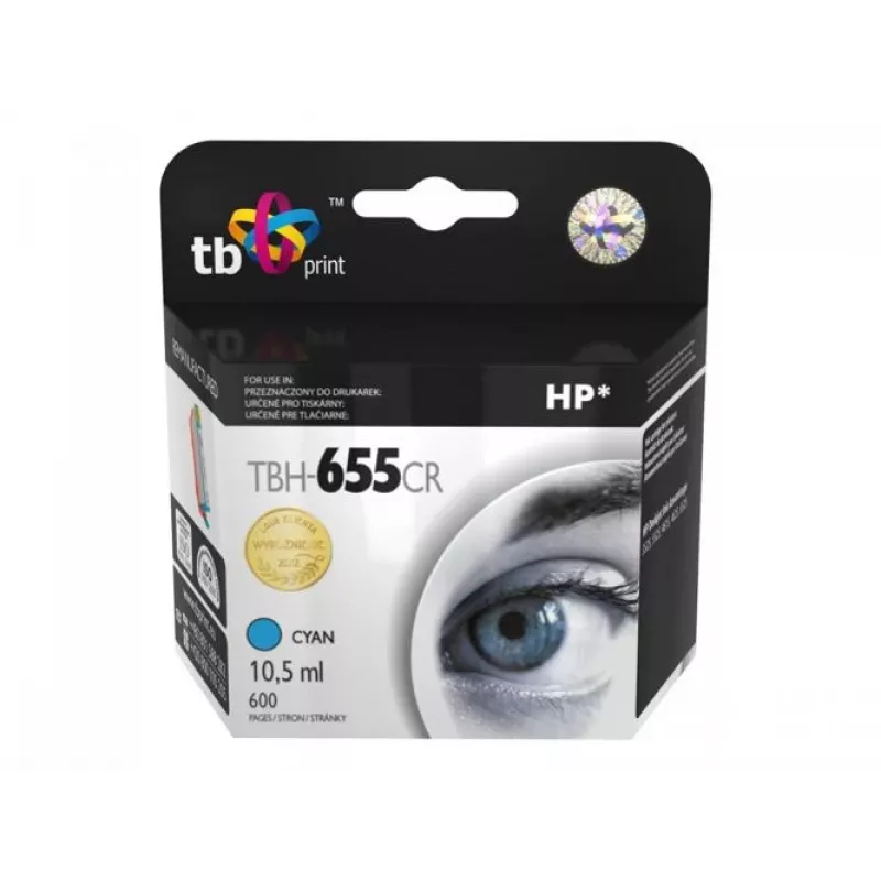 Ink. Cartridge TB Compatible with HP 655, Cyan, Ref.