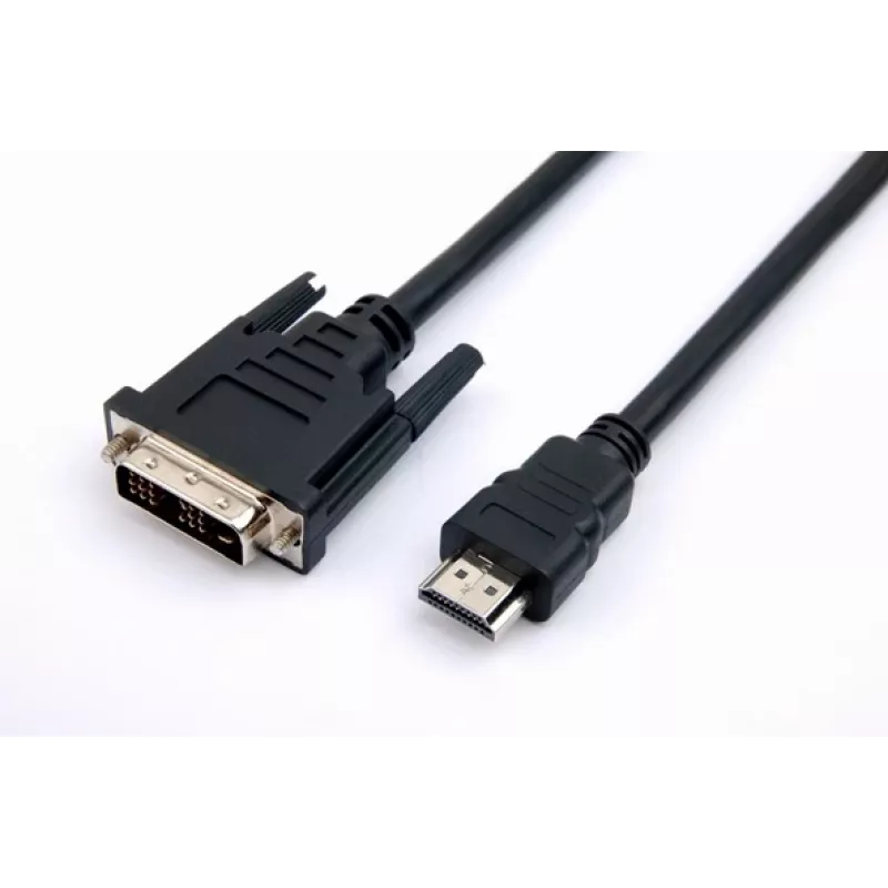 TB HDMI-DVI-Cable 1,8 M. gold-braided, DVI 24 + 1