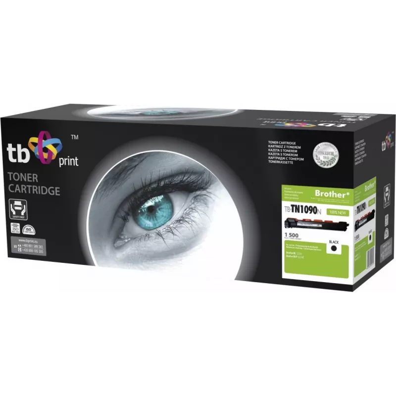 Toner TB Compatible with Brother TN1090N, BK, New