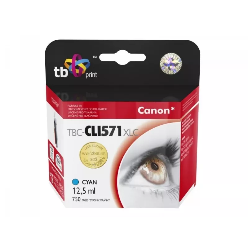 Ink for Canon CLI-571XL TBC-CLI571XLC CY 100% new