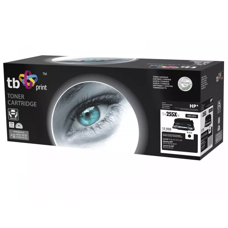 Toner TB Compatible with HP CE255X 100% New, Black