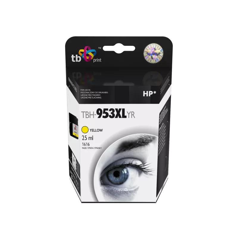 Ink for HP OJ 8710 AiO TBH-953XLYR yellow refabrication