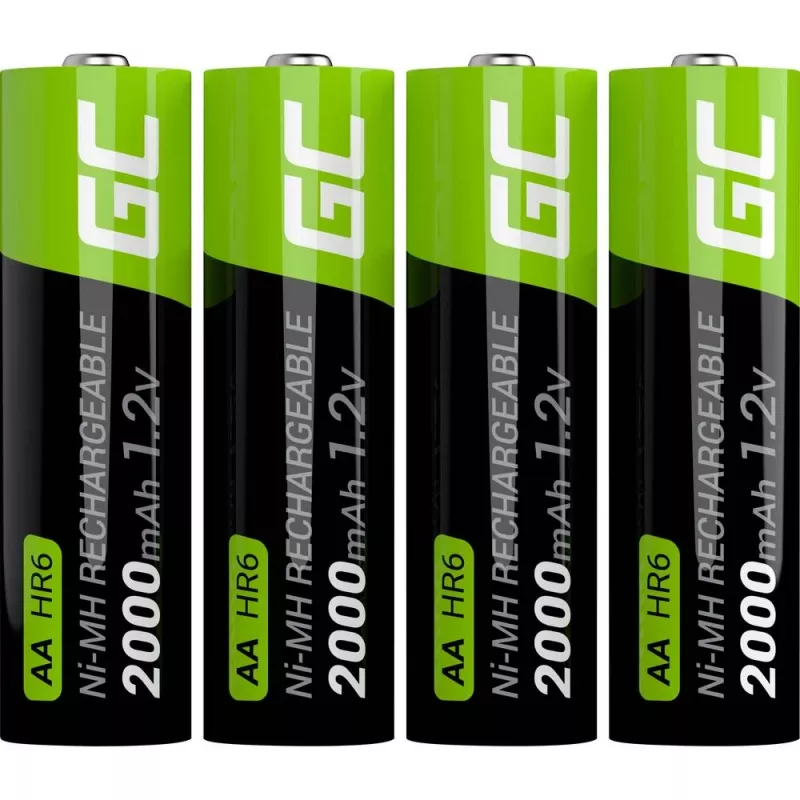Rechargeable battery Green Cell GR02 — NiMH AA 1.2V 2000 mAh, 2 pcs
