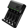 Battery charger Green Cell GC VitalCharger USB, 4-slot, AA/AAA, USB-powered, black