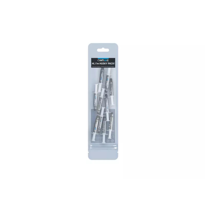 Thermal compound paste NATEC Husky Pack NPT-1581, thermal conductivity 4.63 W/m·K, grey, -30–280 °C, 10 pcs