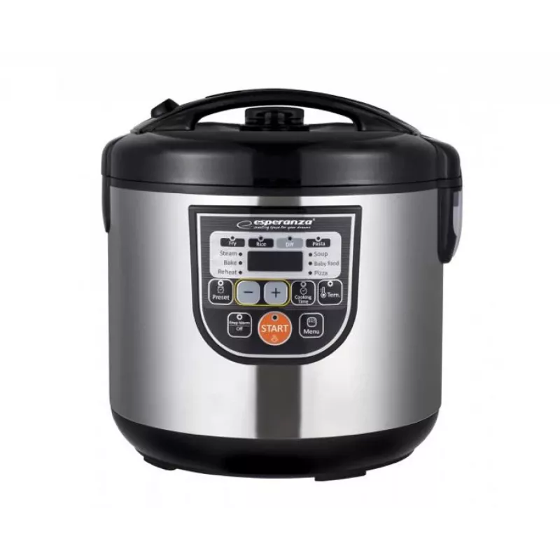 Multicooker ESPERANZA EKG011, 5 L capacity, 860 W, Black/Stainless Steel