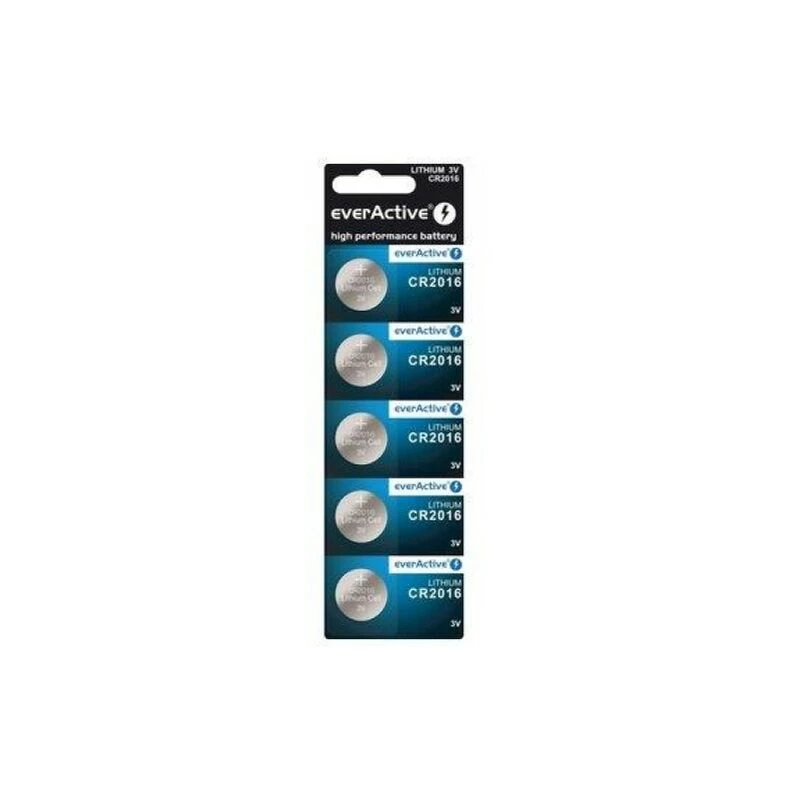 Lithium Batteries Mini CR2016 Blister 5 Pcs. - Battery - CR2016 (CR20165BL) - Everactive