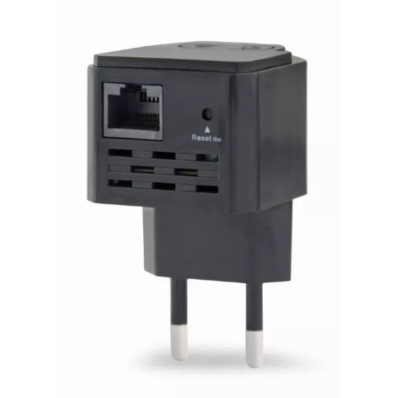 Network repeater GEMBIRD WNP-RP300-03-BK, 300 Mbps, 2.4 GHz, 802.11g, 1x RJ-45, internal 3 dBi antenna, AC 100–240V