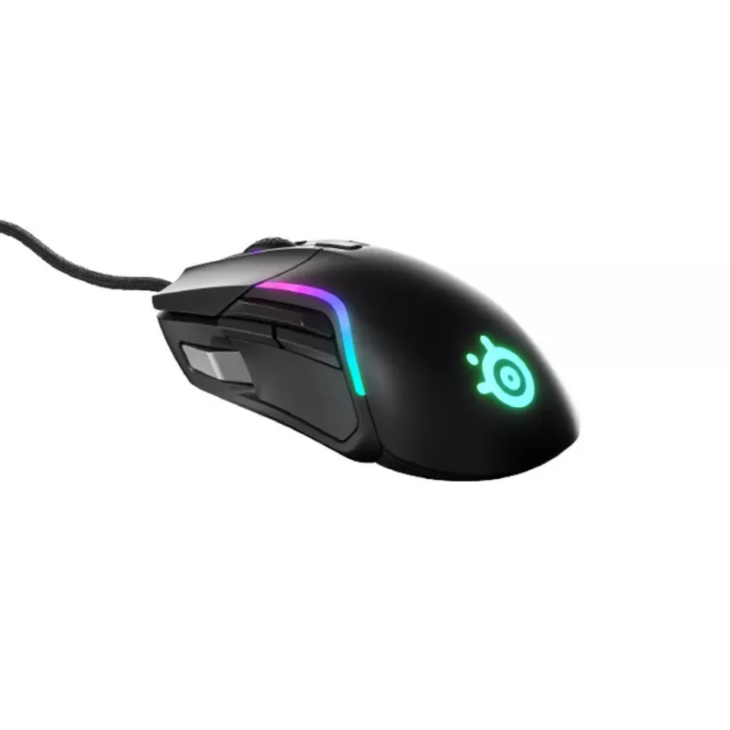 Gaming mouse STEELSERIES Rival 5 — right-hand, TrueMove Air sensor, 18,000 DPI, 9 programmable buttons, USB Type-A, IP54