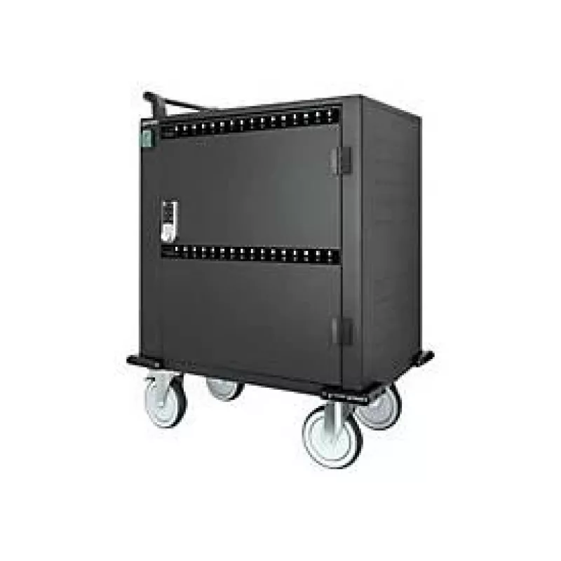 Manhattan iPad to 13 inch, MacBook Air to 13 inch & Chromebook to 14 inch 32-bay Charging Trolley/Cart via USB-C, Also other tablets/smartphones (with device to USB-C cable), Bays 330x22x235mm, Device charging cables not included (suggest USB-C cable 354868),Cabinet