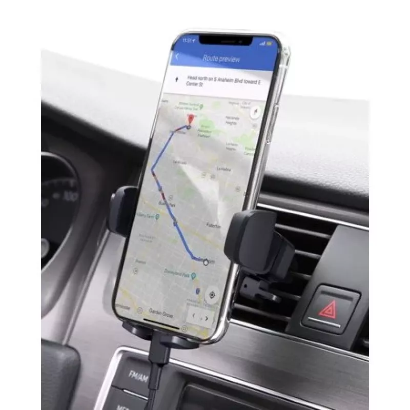 Phone holder Aukey HD-C48 adjustable 360° for smartphones and small tablets, clamp mount, rotatable arm