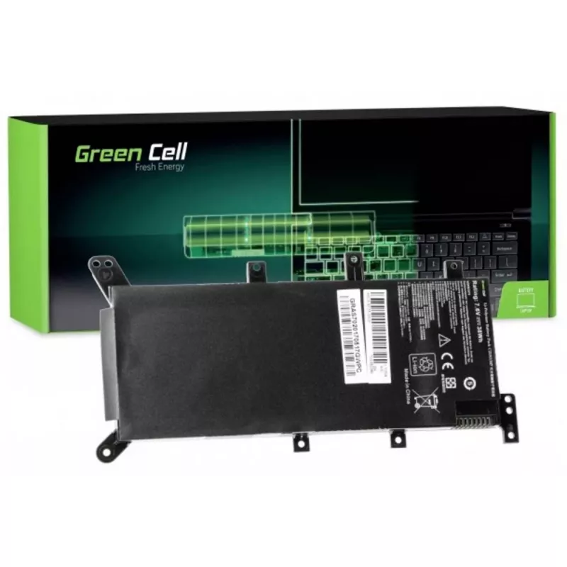 Laptop battery Green Cell for ASUS A555 F555 K555 R556 X555, LiPo 4000 mAh, 7.6 V, 4 cells, black