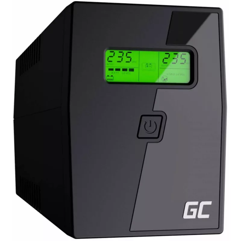 Green Cell UPS01LCD uninterruptible power supply (UPS) Line-Interactive 0.6 kVA 360 W 2 AC outlet(s)