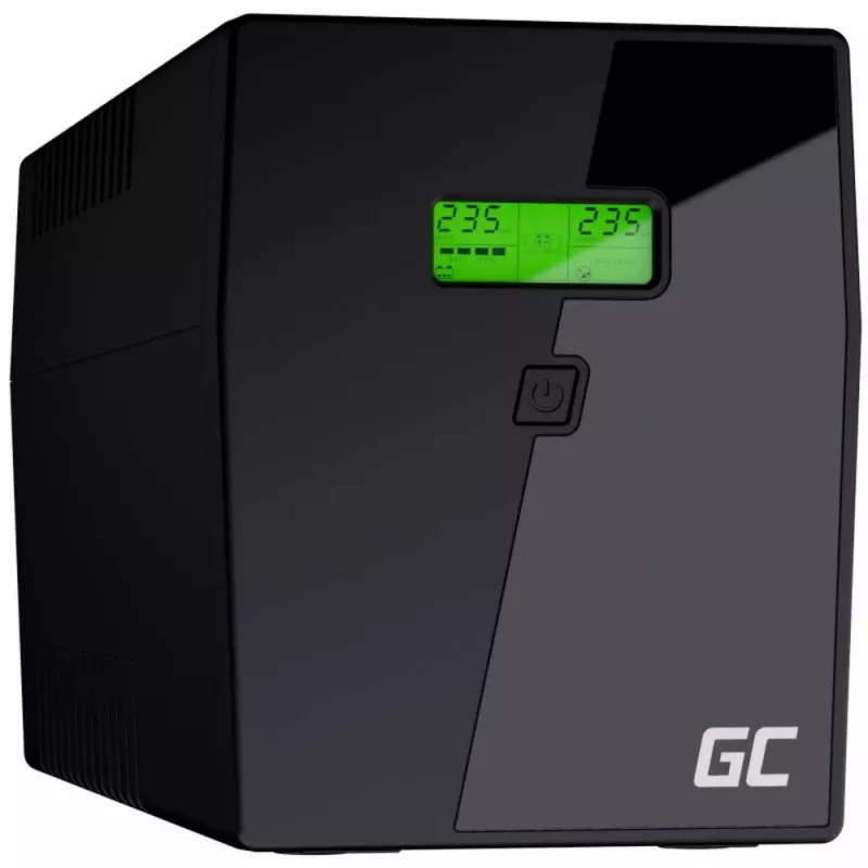Uninterruptible Power Supply Green Cell UPS05 — Line-Interactive 2 kVA / 1200 W, 5x Type F outlets, LCD, USB, RJ-45