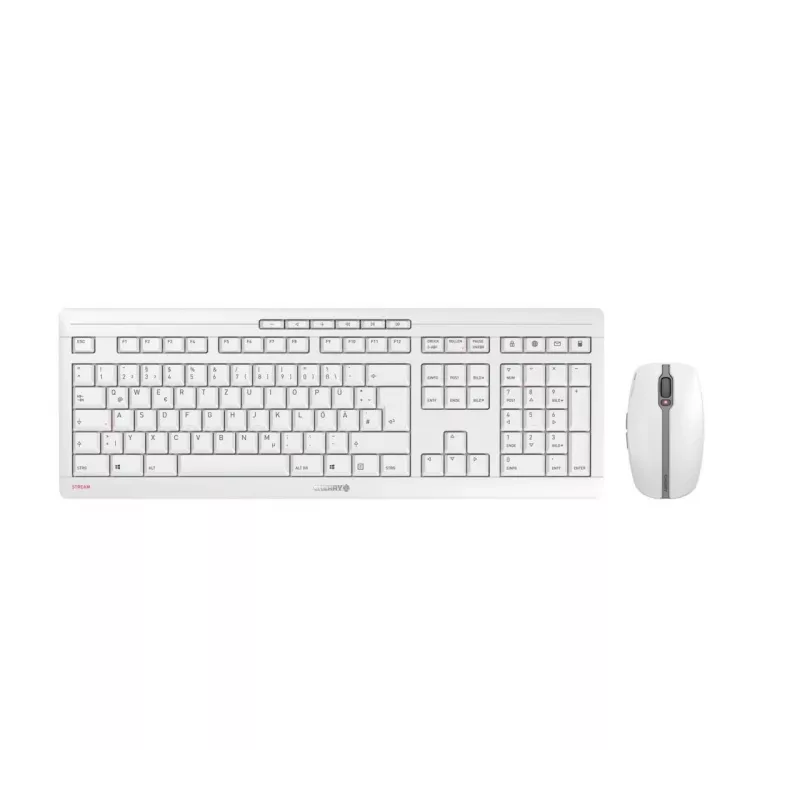 Keyboard CHERRY Stream Desktop Recharge Mouse included Universal RF Wireless QWERTZ German Grey