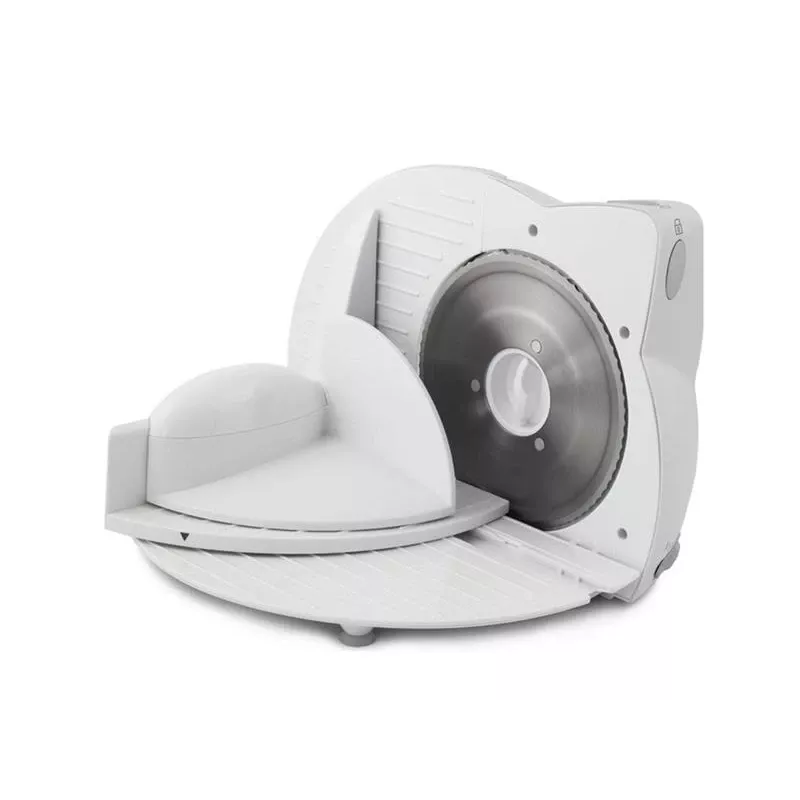 Electric food slicer ESPERANZA EKM017W — 150 W, 17 cm stainless steel blade, max slice 15 mm, stainless steel color, plastic housing
