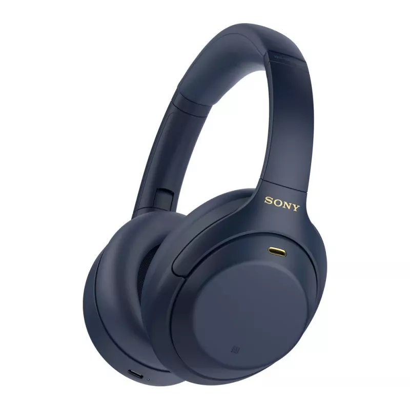 Headphones Sony WH1000XM4L.CE7, circumaural, wired & wireless (Bluetooth, USB-C), blue, head-band wearing style