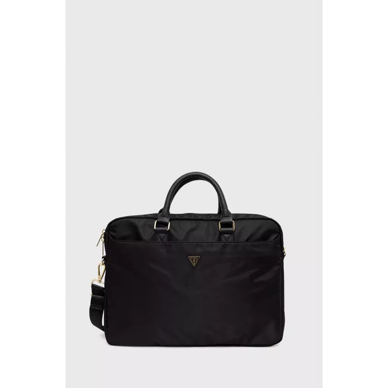 Laptop bag GUESS GUCB15NTMLBK 16-inch black nylon with triangle logo