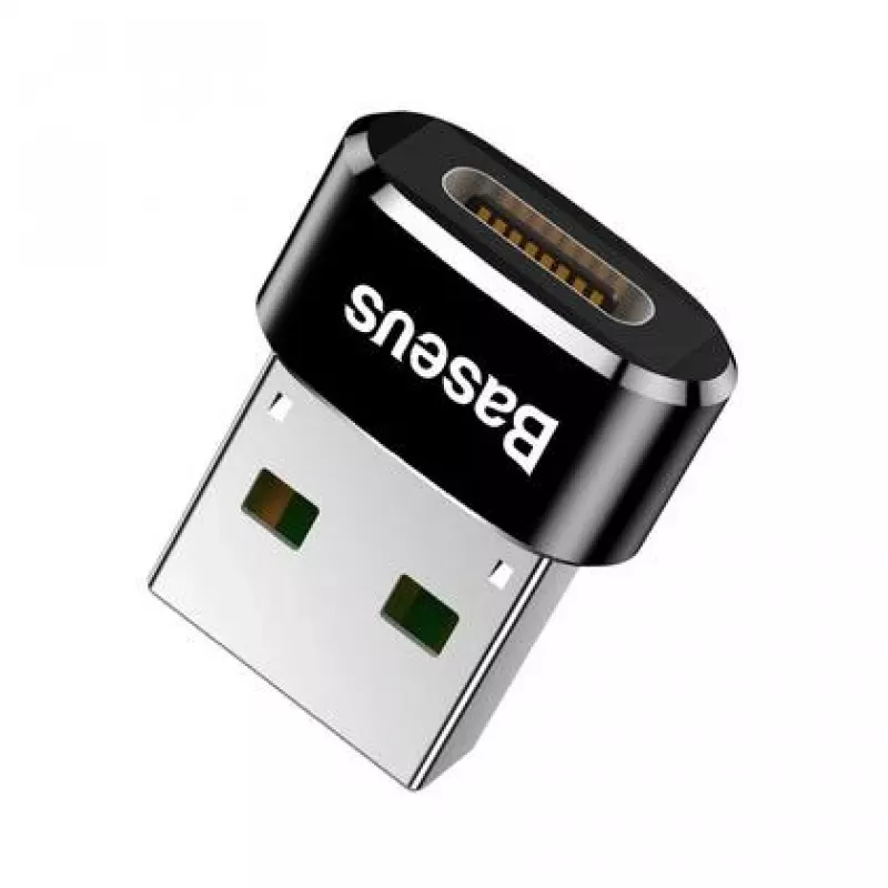 Baseus USB Male to Type-C Female Adapter Converter Black