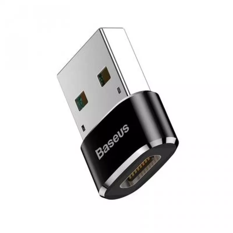 Baseus USB Male to Type-C Female Adapter Converter Black