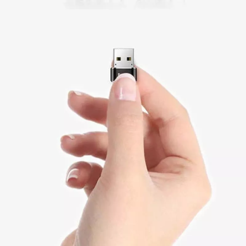 Baseus USB Male to Type-C Female Adapter Converter Black