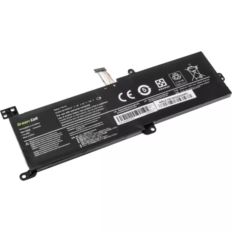 Battery Green Cell LE125 for Lenovo IdeaPad (7.4 V, 3500 mAh, LiPo, black)