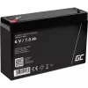 Rechargeable sealed lead-acid battery Green Cell AGM12 6 V 7000 mAh Black