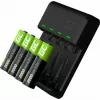 Battery charger Green Cell GC VitalCharger with 4× AA 2000mAh NiMH batteries