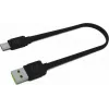 USB A to USB C cable Green Cell KABGC03 — 0.25 m, Black, 480 Mbit/s