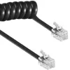 Spiral cable RJ10/4P4C/2m/black