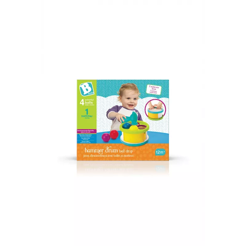Ball Drop Hammer Toy B-kids 1164883N with Colorful Balls and Musical Sounds