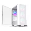 Montech AIR 100 ARGB MICRO-ATX Tower with Four ARGB Fans Pre Installed, Ultra-Minimalist Design, Fine Mesh Front Panel, High Airflow, Unique Side