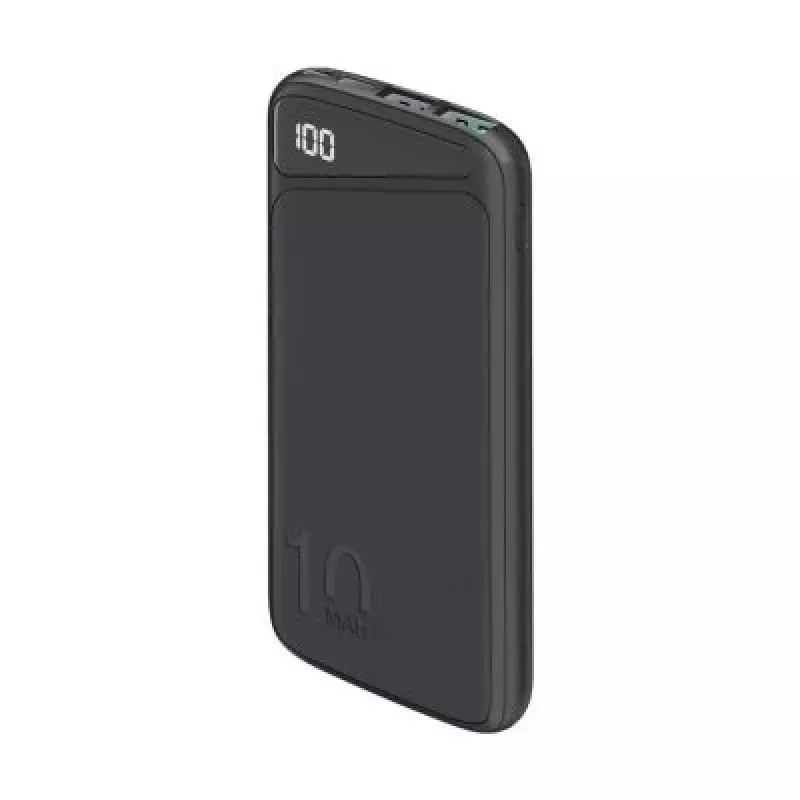 Fast-Charging-Powerbank 10.000 mAh (black, USB-C PD, QC 3.0, 10.000 mAh)