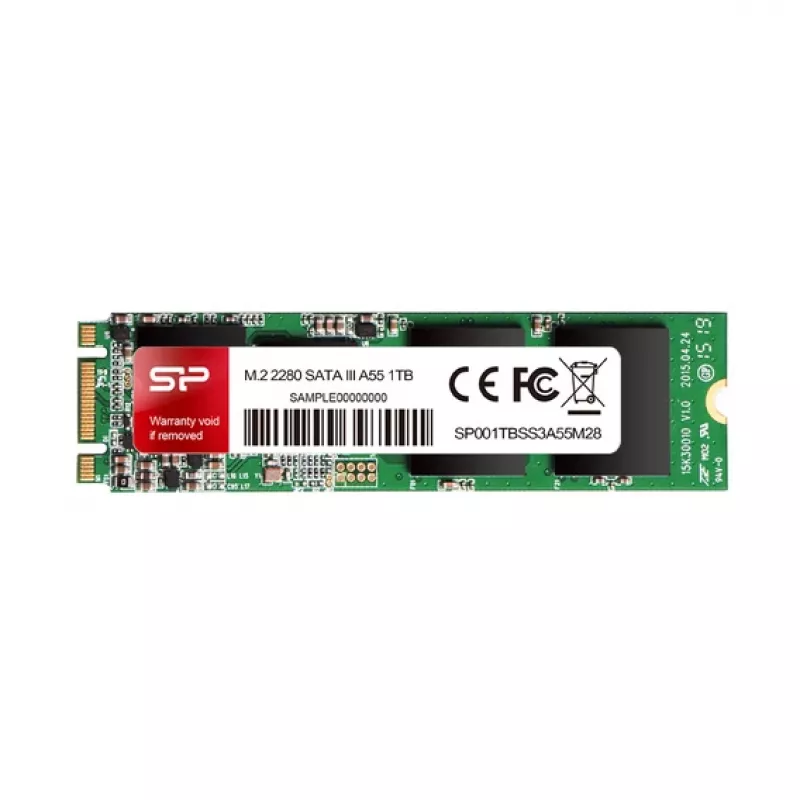 SSD M.2 1 TB Silicon Power SP001TBSS3A55M28 — SATA III, 560/530 MB/s, SLC, MTBF 1.5M h