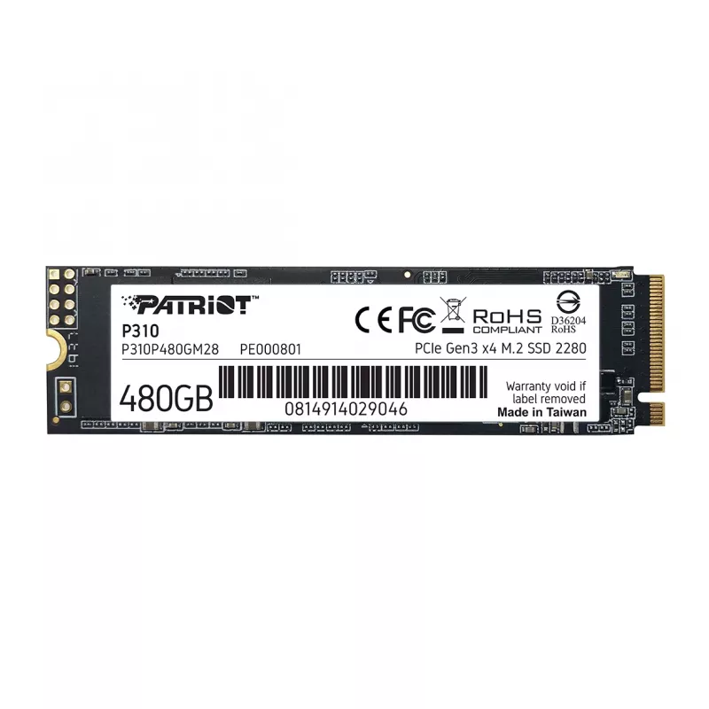SSD disk Patriot Memory 480 GB M.2 PCI Express 3.0 NVMe P310