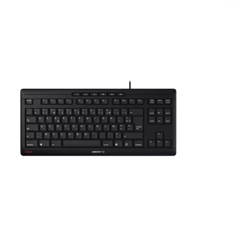 Keyboard CHERRY STREAM TKL USB AZERTY French Black Wired 94 keys