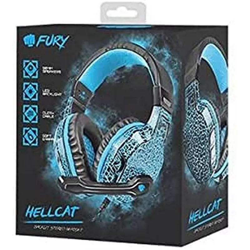 Headphones for players Fury Hellcat LED backlight