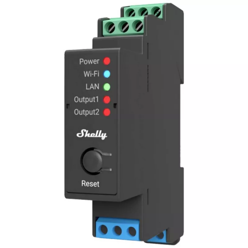 Shelly Pro 2 DIN Rail WiFi/LAN/Bluetooth Relay Switch