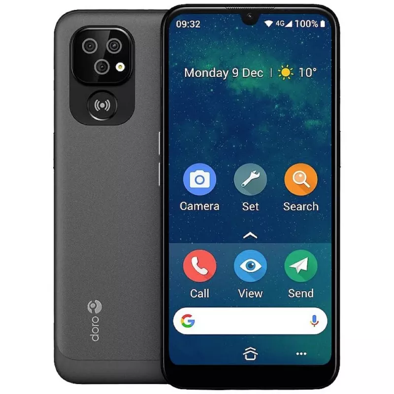 Doro 8100 Plus 15,5 cm (6.1 ) Dual-SIM Android 11 Go Edition 4G USB Typ-C 2 GB 32 GB 3000 mAh Grey (380501)