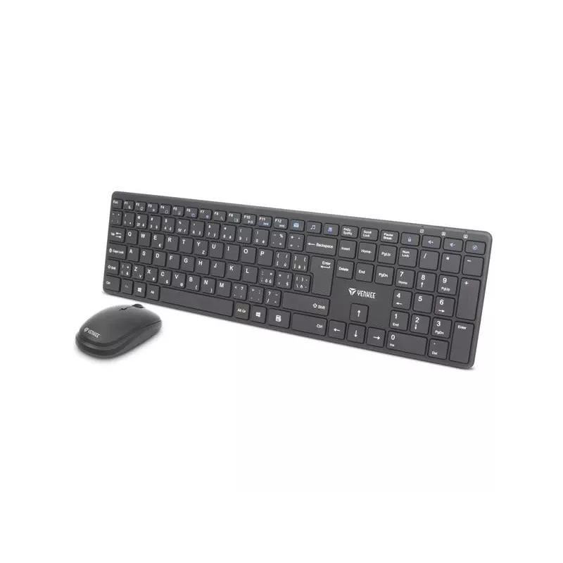 Wireless keyboard and mouse set YENKEE YKB 2008CS — 2.4 GHz USB, compact layout