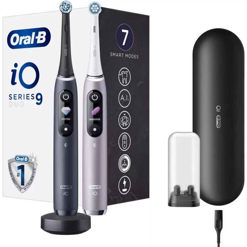 Toothbrush Oral-B iO Series 9 Duo 2 pcs Black Onyx/Rose Quartz