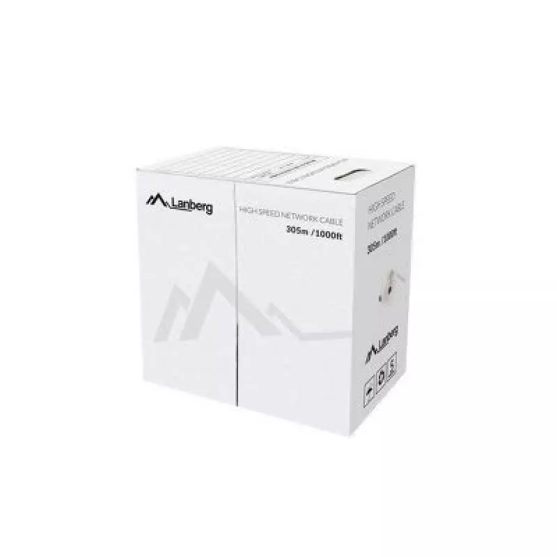 LANBERG networking cable Cat5e U/UTP LCU5-12CU-0305-BK, 24 AWG copper, 305 m, black