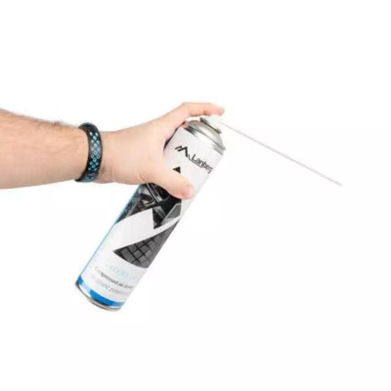 Compressed Air Duster LANBERG CG-600FL-001 — 600 ml, for PC cleaning, Black/Blue/White