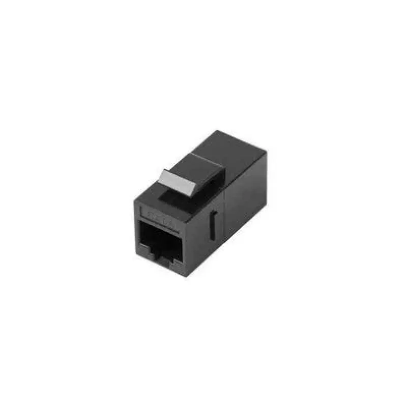 Keystone module LANBERG KSU6-3000 — Cat6 U/UTP RJ-45 female to RJ-45 female, flat construction, black