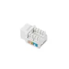 Keystone module LANBERG KSU6-1090, Cat6 U/UTP flat, RJ-45 male to LSA female, AWG 22/26, 14.5×16.1 mm, white