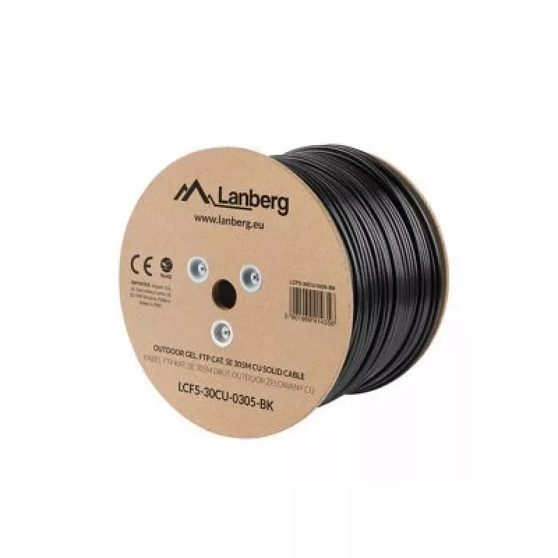 Networking cable Lanberg LCF5-30CU-0305-BK RJ45 Cat5e 305 m Black