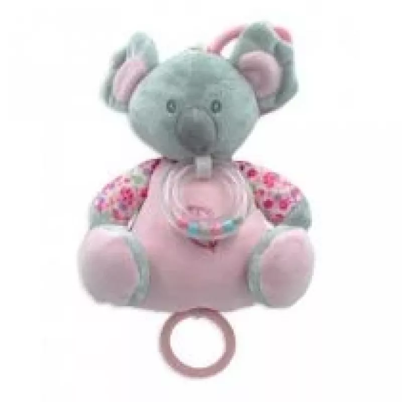 Music box TULILO Koala 18 cm pink – musical toy for babies, 18 cm height