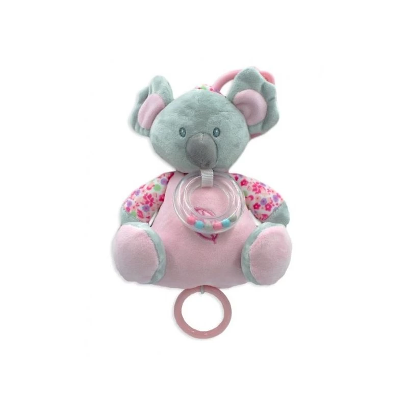 Music box TULILO Koala 18 cm pink – musical toy for babies, 18 cm height