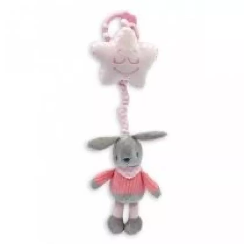 Plush music box TULILO Rabbit 38 cm model 9026 — musical toy rabbit, 38 cm